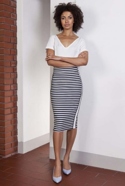 Monochrome Stripes Skirt