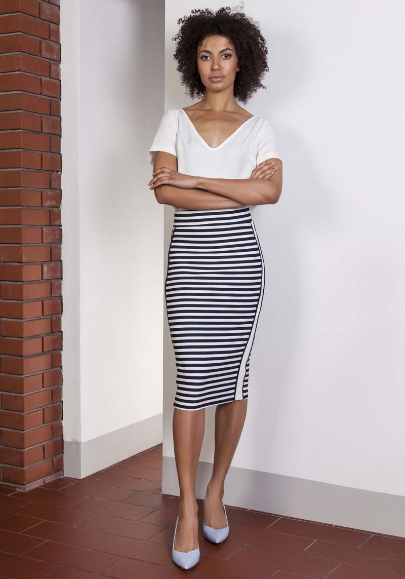 Monochrome Stripes Skirt