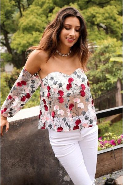Moonlit Floral Top