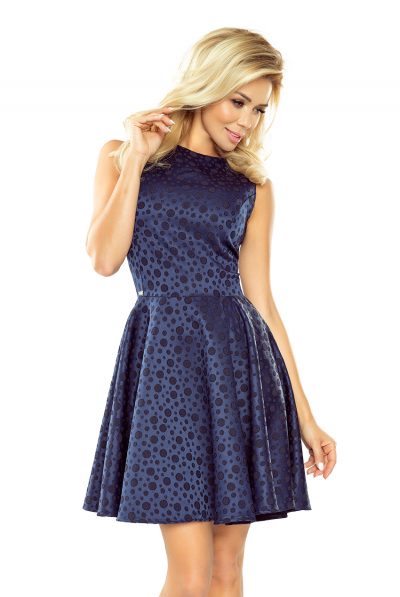 Navy/ Raspeberry Skater Circle Dress