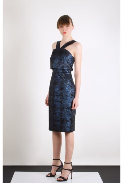 Rosica Navy Metallic Dress