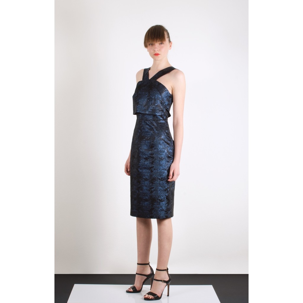 Rosica Navy Metallic Dress