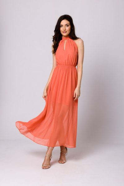 Halter Neck Chiffon Dress