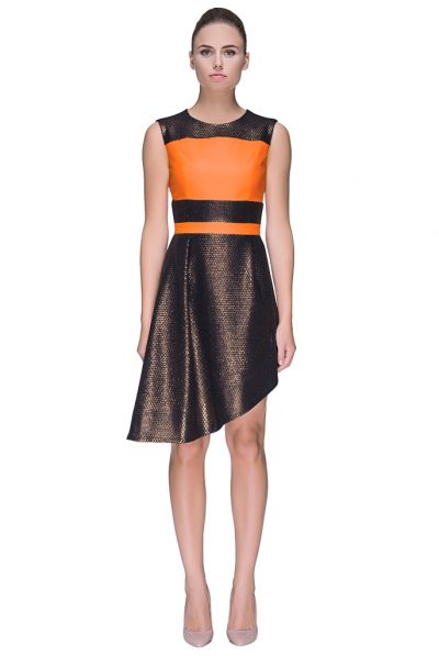 Lattori Chocolate & Orange Dress