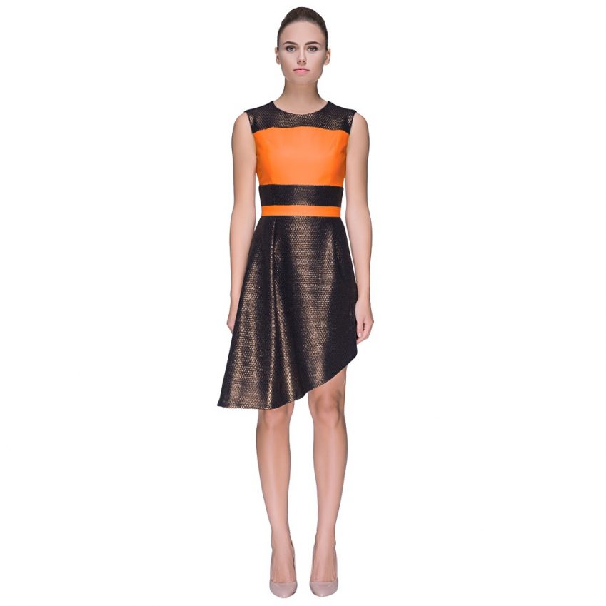Lattori Chocolate & Orange Dress