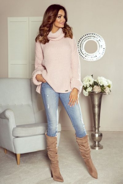High Neck Roll Jumper