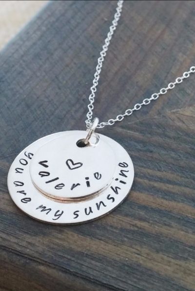 Personalized You Are My Sunshine Necklace