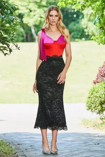Vivienne Lace Silk Dress