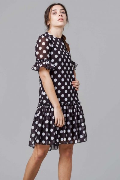 Polka Dot chiffon Dress