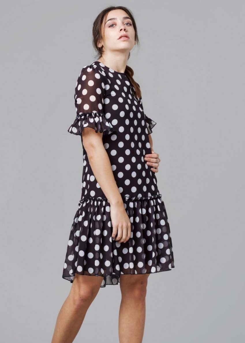 Polka Dot chiffon Dress