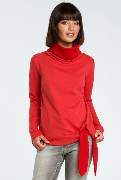 Red Polo Neck Jumper