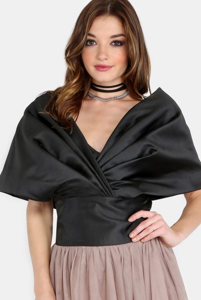 Black Roe Ribbon Top