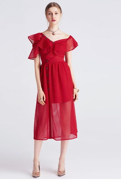 Emperoress Red Mesh Dress