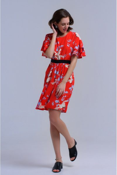 Printed Birds & Beau Dress