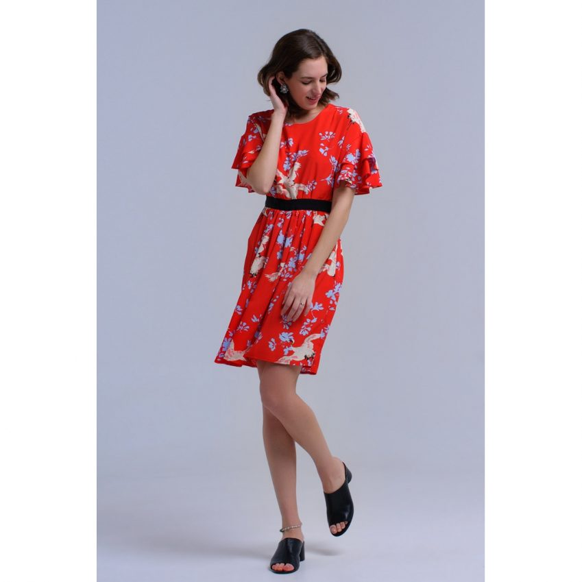 Printed Birds & Beau Dress
