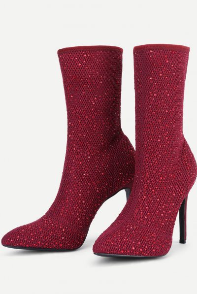 Red Rhinestone Boots