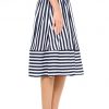 Striped Monochrome Midi Skirt - Image 2