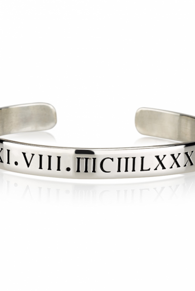 Personlised Roman Numeral Bracelet
