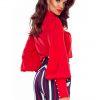 Vibrant Red Ribbon Bow Blouse - Image 2