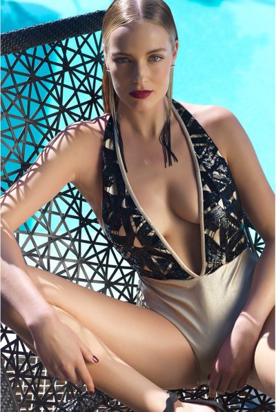 Mijanou Savannah Sequin Bodysuit/Swimsuit