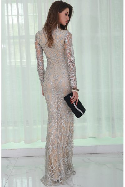 Silver intricate gown