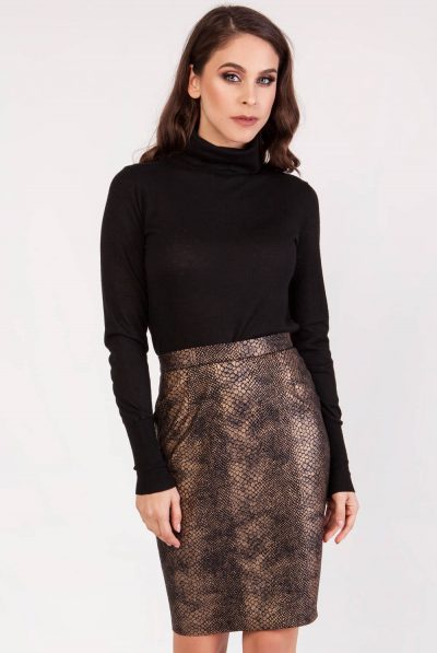 Snakeskin Pencil Skirt