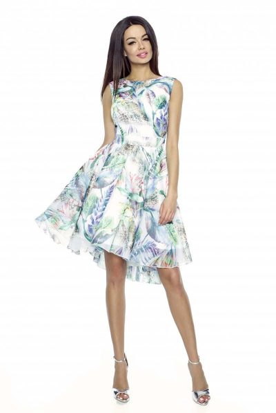 White Summer Bloom A-line Dress