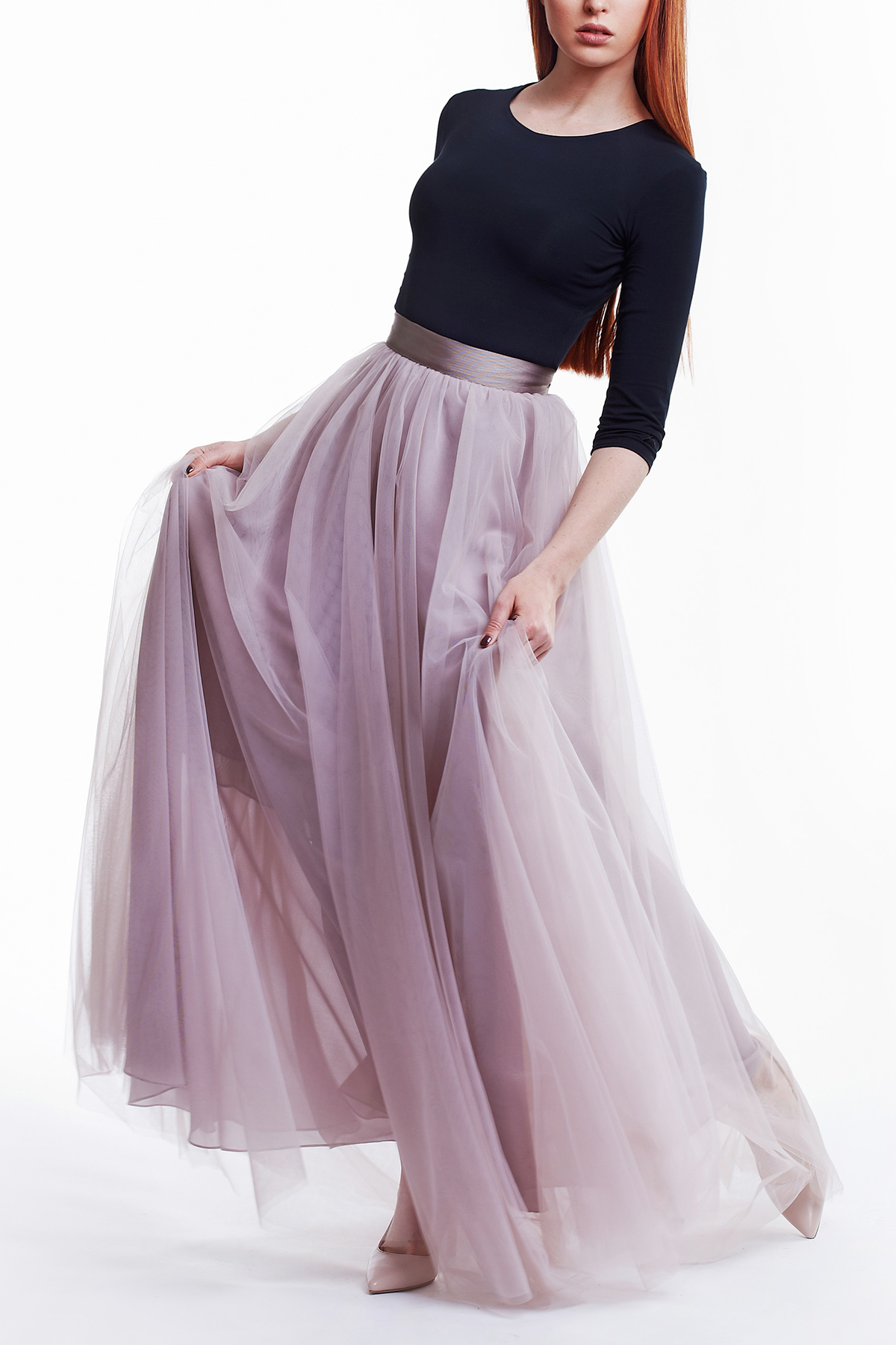 full tulle maxi skirt