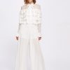 White Layered Palazzo Jumpsuit - Image 2