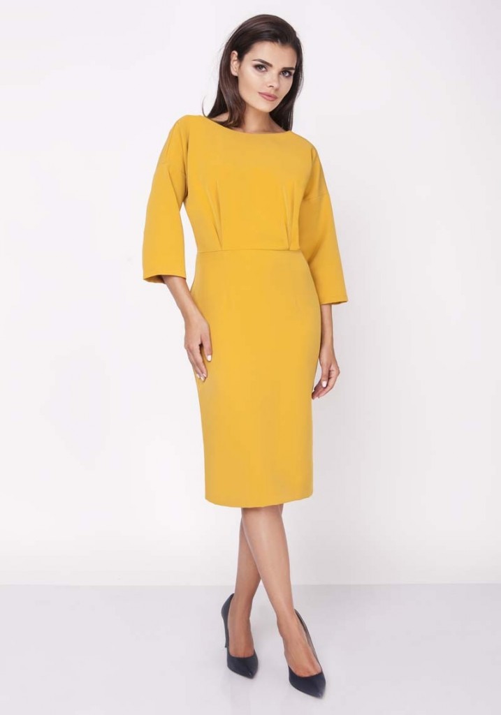 Honey Yellow Pencil Dress – Other Colours Available