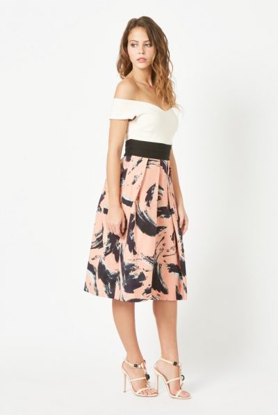 Vesper Zoe Bardot Neckline Dress