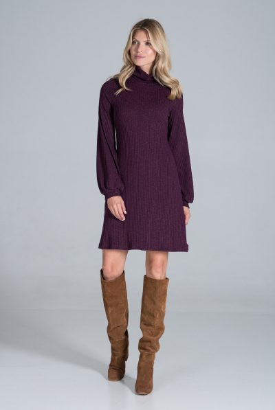 Purple Turtleneck Dress - Various Colours