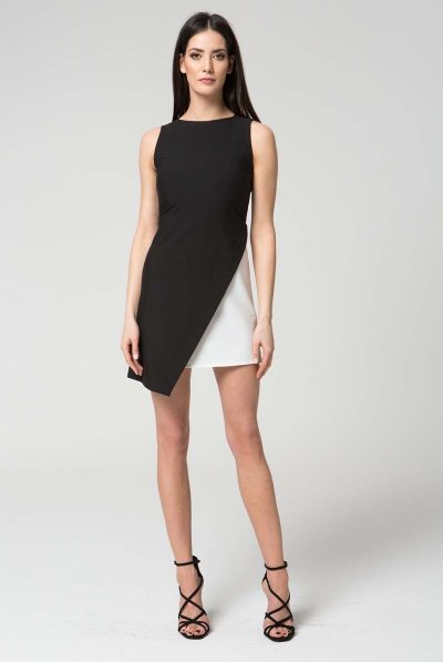 Asymmetrical Monochrome Dress