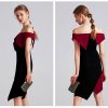 Empress Two-Tone Asymmetrical Dress - Image 2