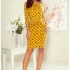 Yellow Polka Dot Drawstring Dress - Image 2