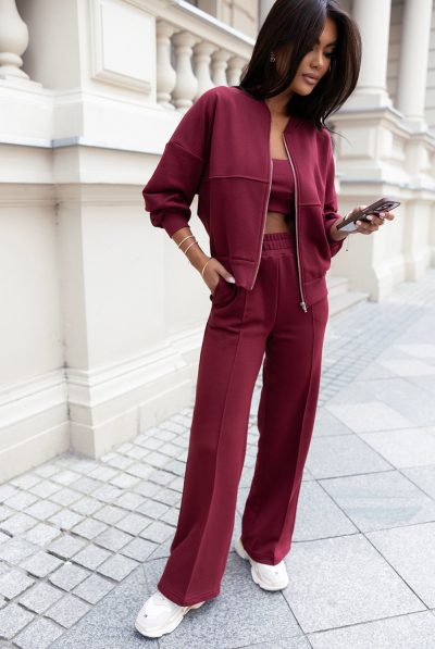 Burgundy Misty Two Piece Set