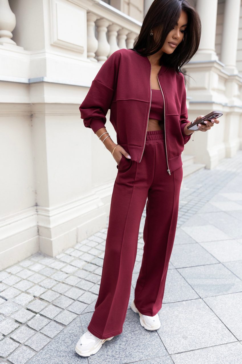 Burgundy Misty Two Piece Set