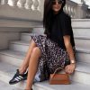 Kami Leopard Print Satin Skirt - Image 2
