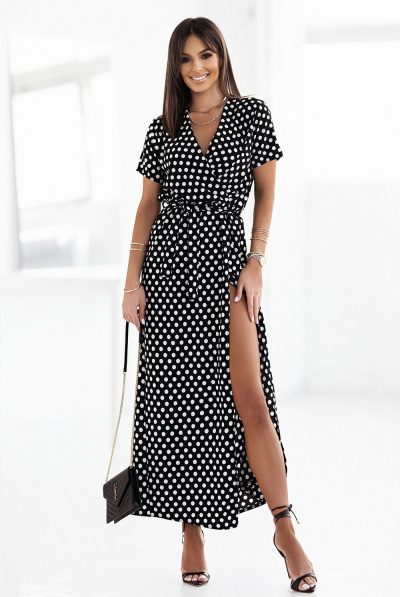 Ivor Long Polka Maxi Dress