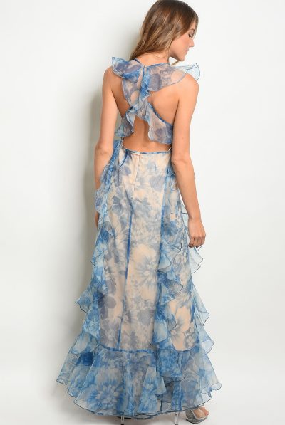 back blue ruffles