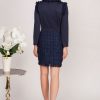 Navy Tweed Dress -  Also Available in Red & White - Image 2