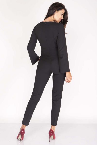 back of b;azer jumpsuit