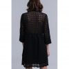 Black midi dress with crochet - Image 2