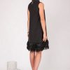 Black Fringe Babydoll Dress - Image 2