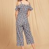Cold-shoulder Gingham Jumpsuit - Image 2