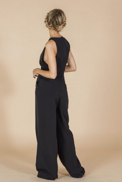 back of gold buttons jumpsuit