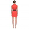'Orange Shortcut' Sleeveless Belted Mini Dress - Image 2