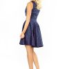 Navy/ Raspeberry Skater Circle Dress - Image 2