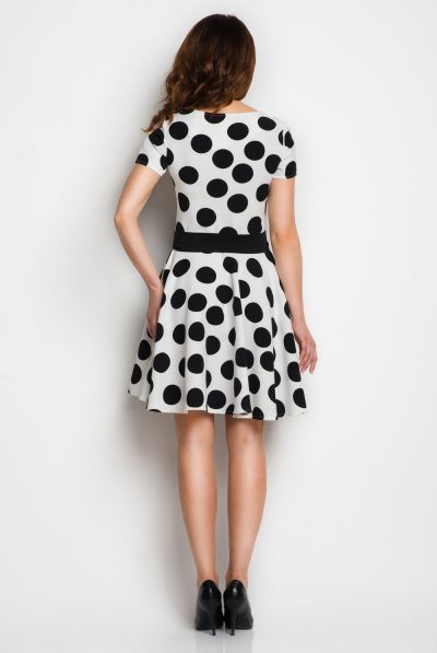 back of polka dot dress