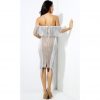 Silver Sparkle Fringe Party Dress - Image 2